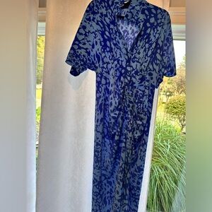 Blues maxi dress. Professional fitted work dress